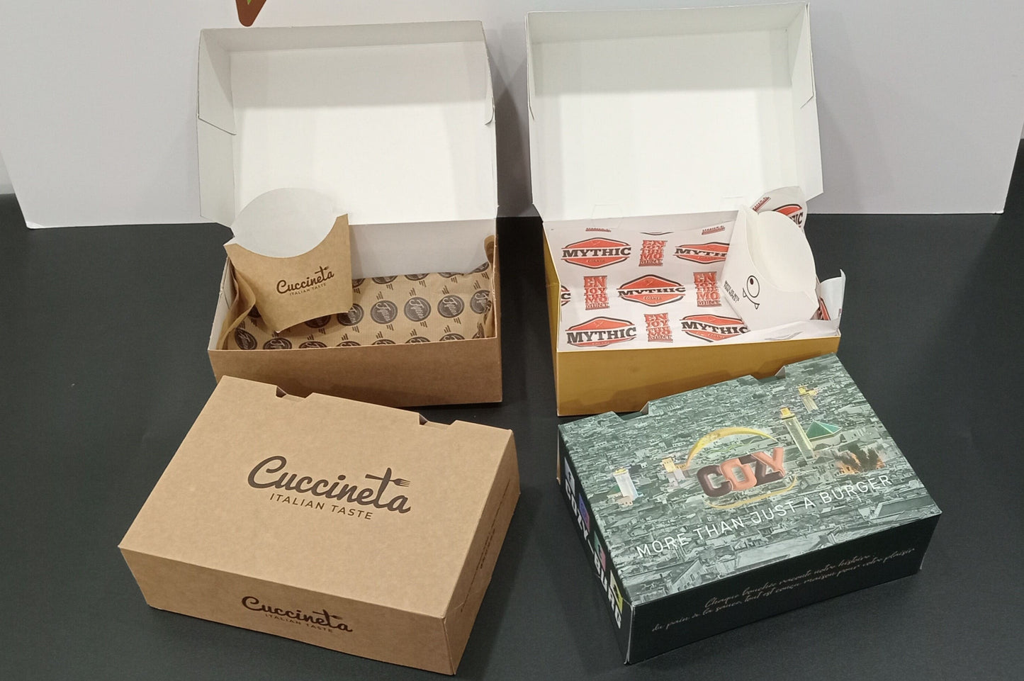 Personalized restaurant MENU box