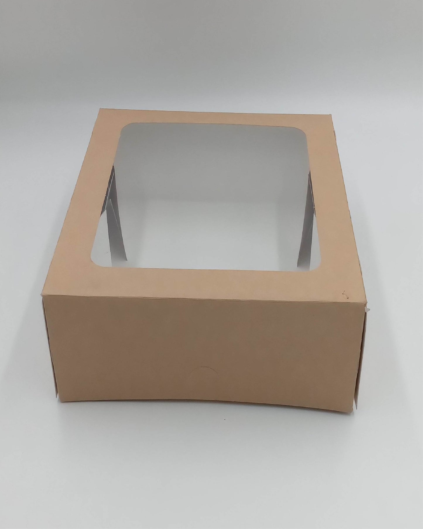 Pack of 50 standard height kraft boxes with window